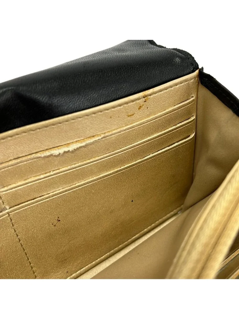 Chanel Wallet Camellia Black Gold Lambskin